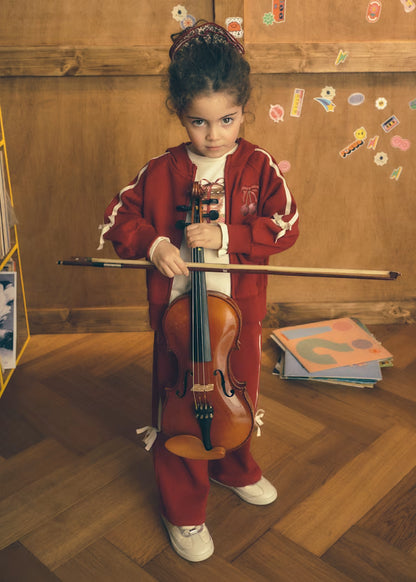 MAYORAL GIRLS CHERRY& BOWS DETAIL TRACKSUIT
