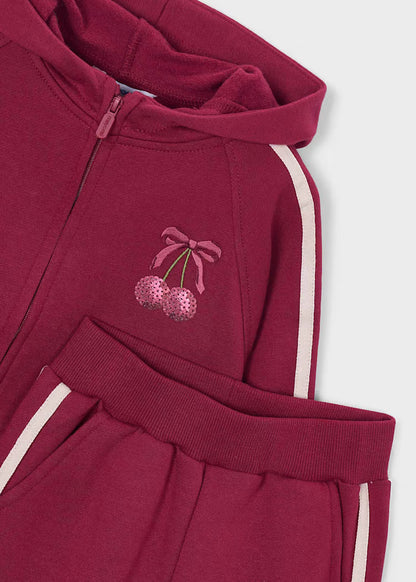 MAYORAL GIRLS CHERRY& BOWS DETAIL TRACKSUIT