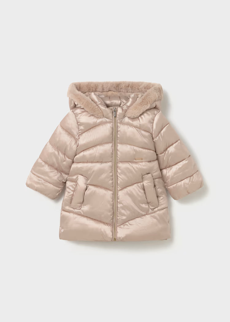 MAYORAL GIRLS LONG HOODED PUFFER JACKET