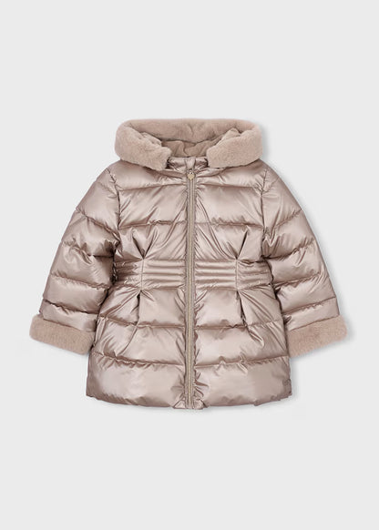 MAYORAL GIRL'S METALLIC FUR JACKET
