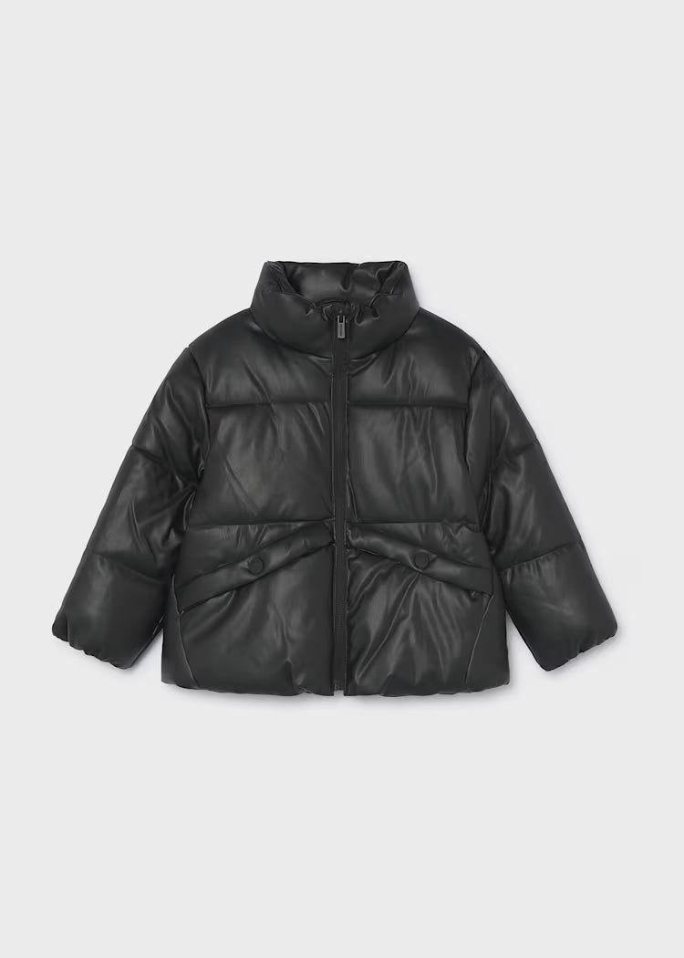MAYORAL GIRLS FAUX LEATHER PUFFER JACKET