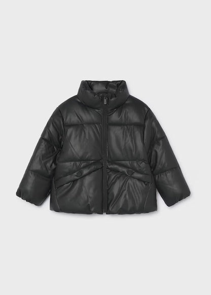 MAYORAL GIRLS FAUX LEATHER PUFFER JACKET