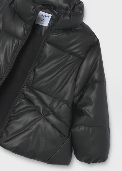 MAYORAL GIRLS FAUX LEATHER PUFFER JACKET