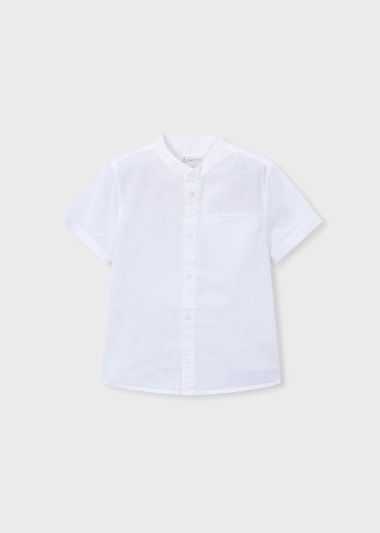 MAYORAL LINEN MAO COLLAR SHIRT