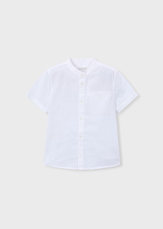 MAYORAL LINEN MAO COLLAR SHIRT