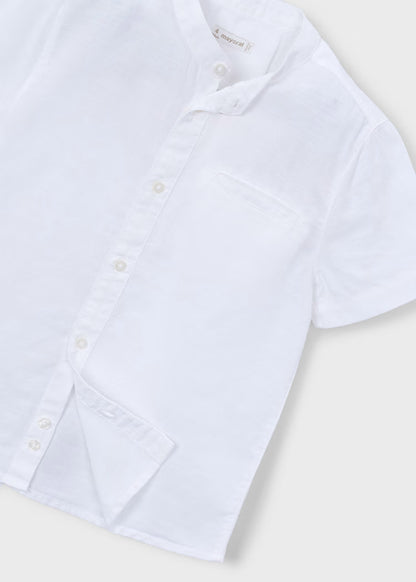 MAYORAL LINEN MAO COLLAR SHIRT