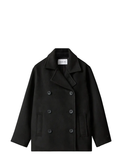 CALVIN KLEIN KIDS WOOL-LIKE PEACOAT