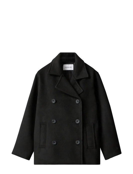 CALVIN KLEIN KIDS WOOL-LIKE PEACOAT