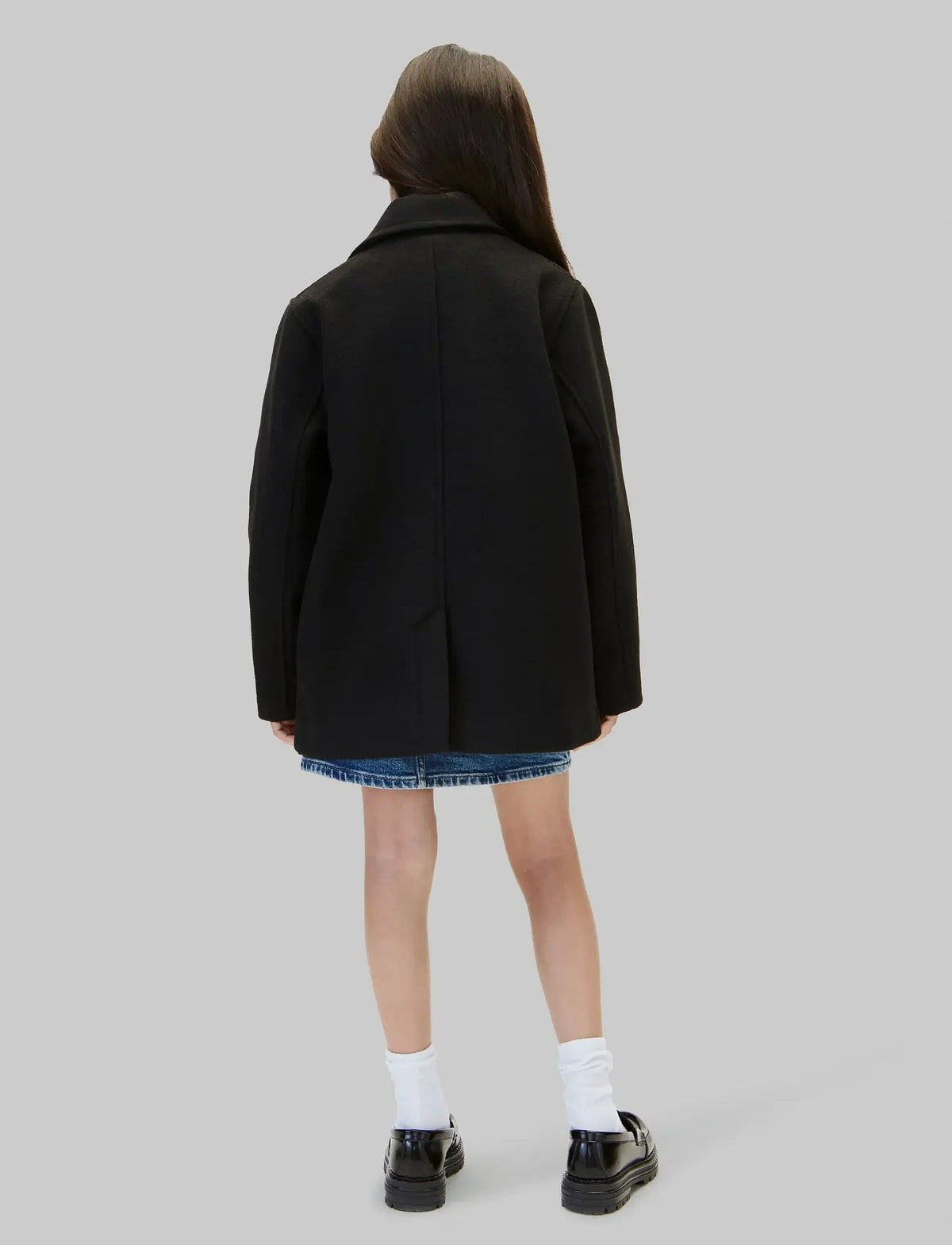CALVIN KLEIN KIDS WOOL-LIKE PEACOAT