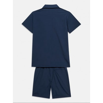 ELLESSE BOYS RESORT STRIPED AGORDO SHIRT & SHORTS SET