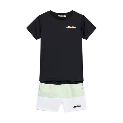ELLESSE BOYS VACERO T SHIRT & SHORT SET