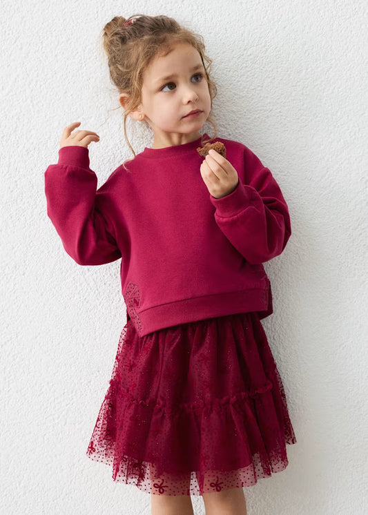 MAYORAL GIRLS TULLE SKIRT & JUMPER SET