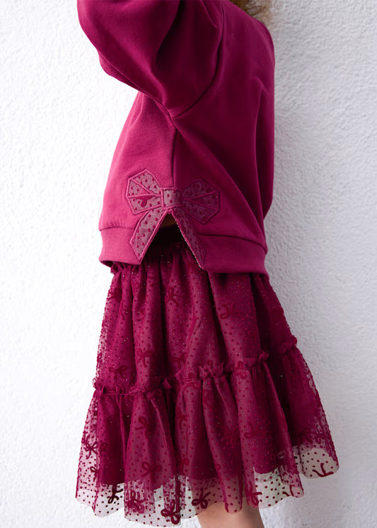 MAYORAL GIRLS TULLE SKIRT & JUMPER SET