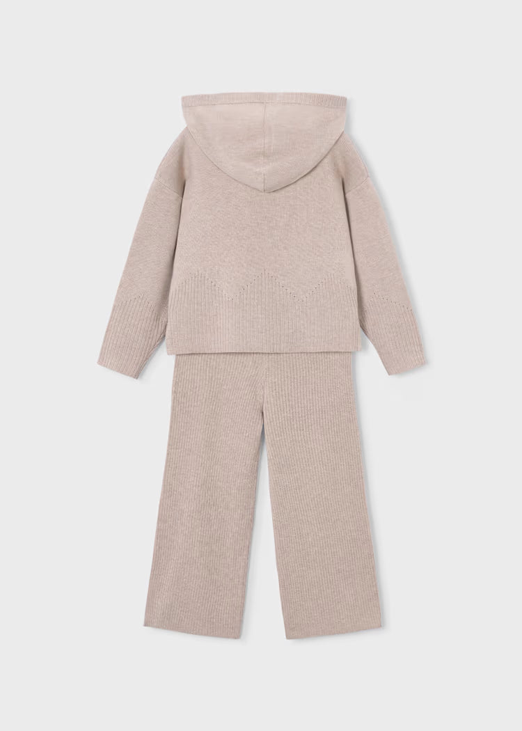 MAYORAL KNITTED PANTS & HOODED SWEATSHIRT SET