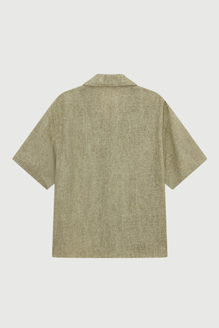 ACUPUNCTURE FASHION CRACKED OVERSIZED SHIRT