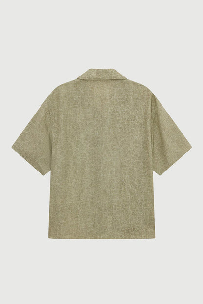 ACUPUNCTURE FASHION CRACKED OVERSIZED SHIRT