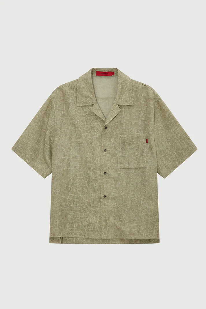 ACUPUNCTURE FASHION CRACKED OVERSIZED SHIRT