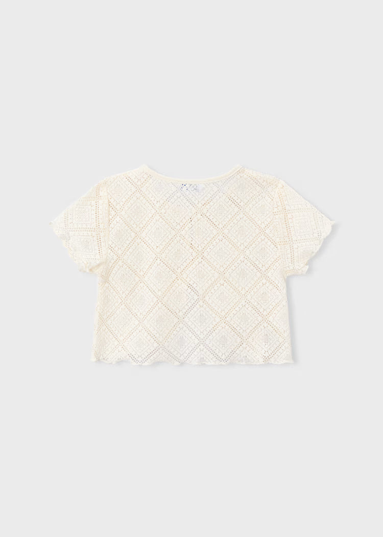 _MAYORAL 2 PIECE CROCHET T SHIRT SET