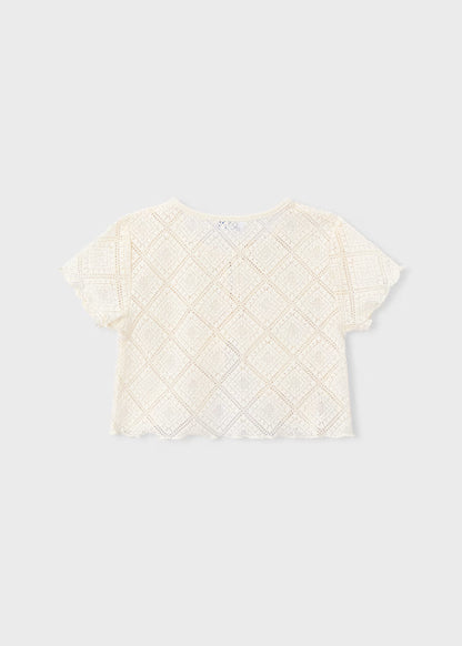 _MAYORAL 2 PIECE CROCHET T SHIRT SET