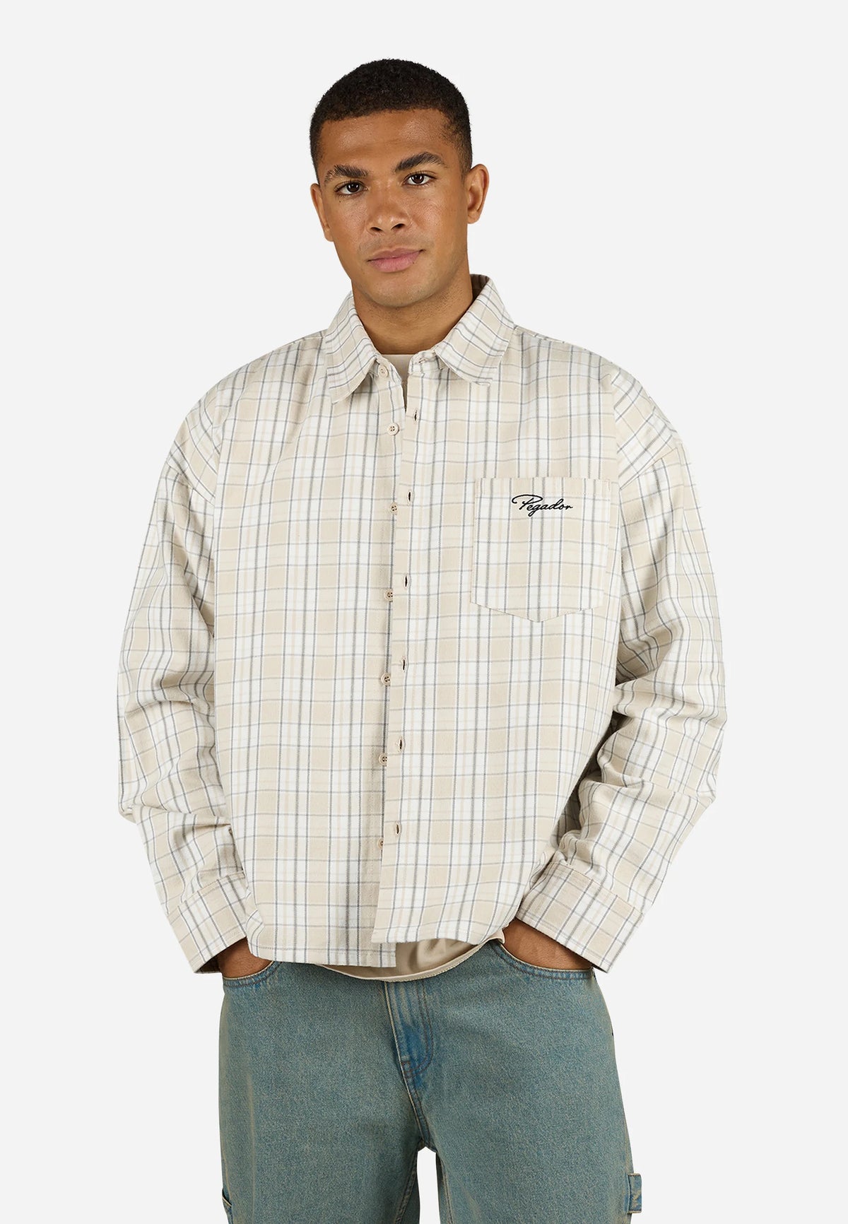 PEGADOR SIGNAR OVERSIZED FLANNEL SHIRT