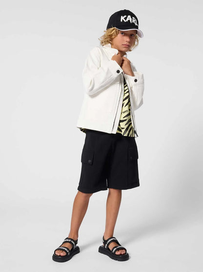 KARL LAGERFELD TROPICAL PRINT T SHIRT