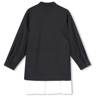 DKNY KIDS GIRLS POPLIN SHIRT-DRESS