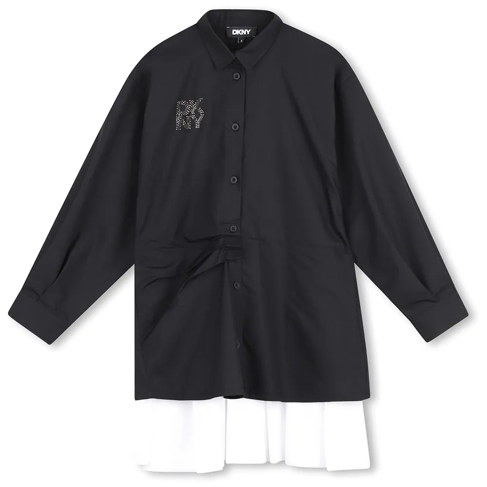DKNY KIDS POPLIN SHIRT-DRESS