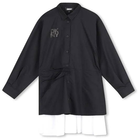 DKNY KIDS POPLIN SHIRT-DRESS