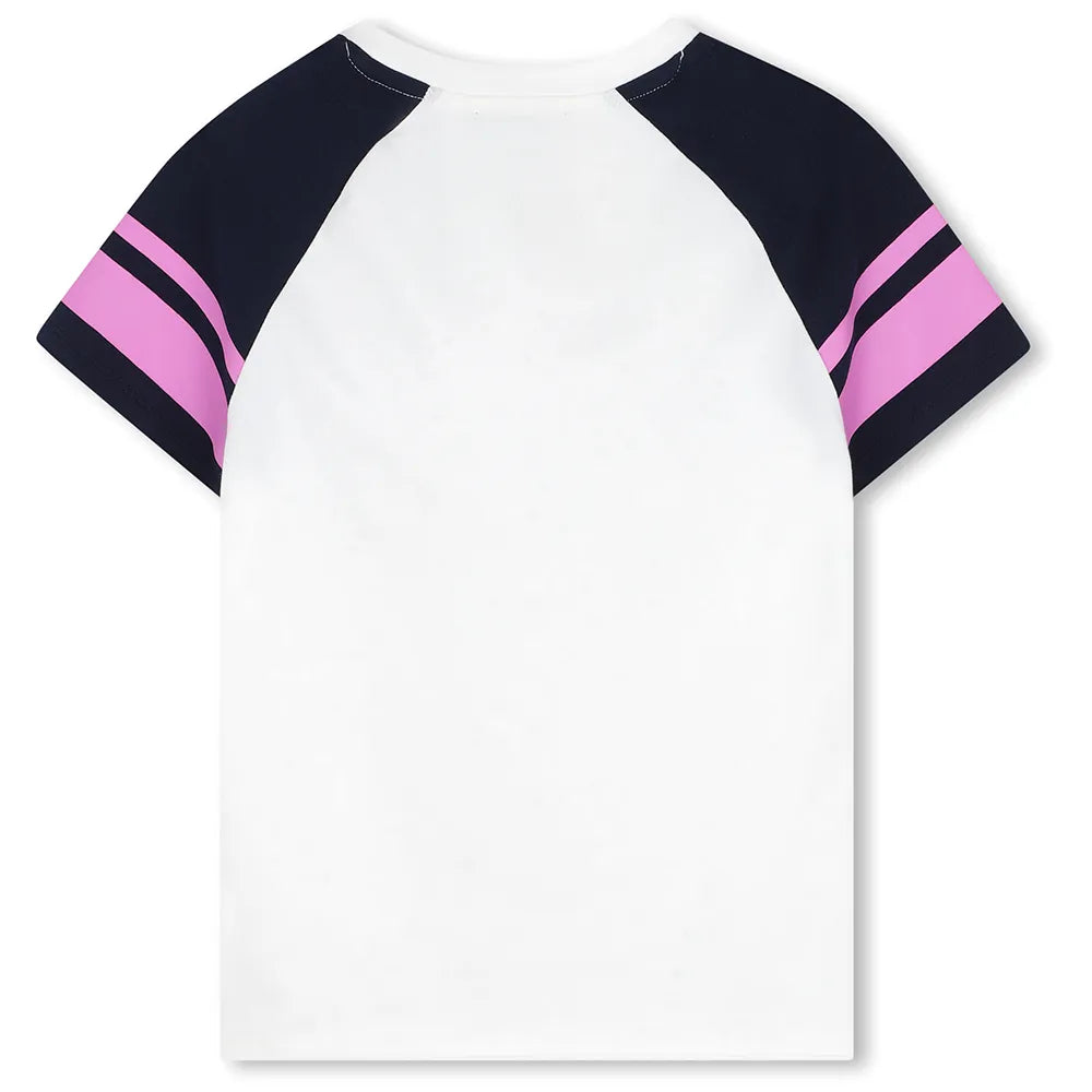 DKNY GIRLS SS HEART LOGO T SHIRT
