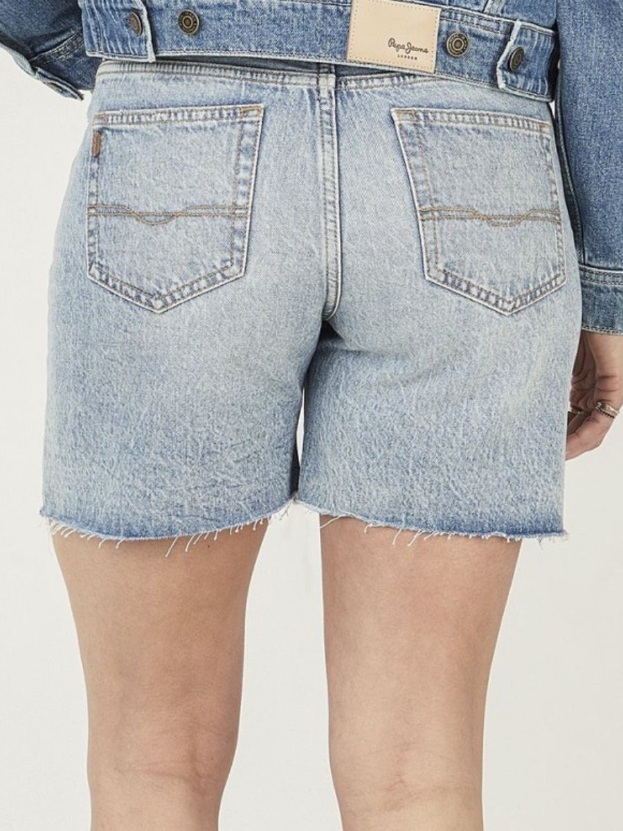 PEPE JEANS WOMAN MARY DESTROY DENIM SHORTS