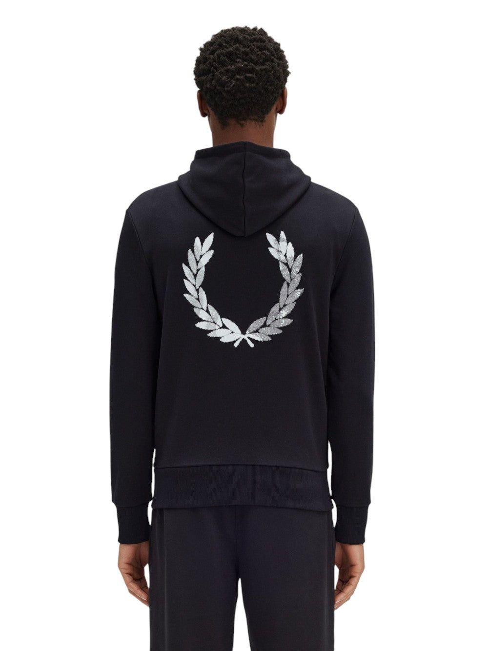 FRED PERRY HOODED SWEATSHIRT WITH GRAPHIC LOGO