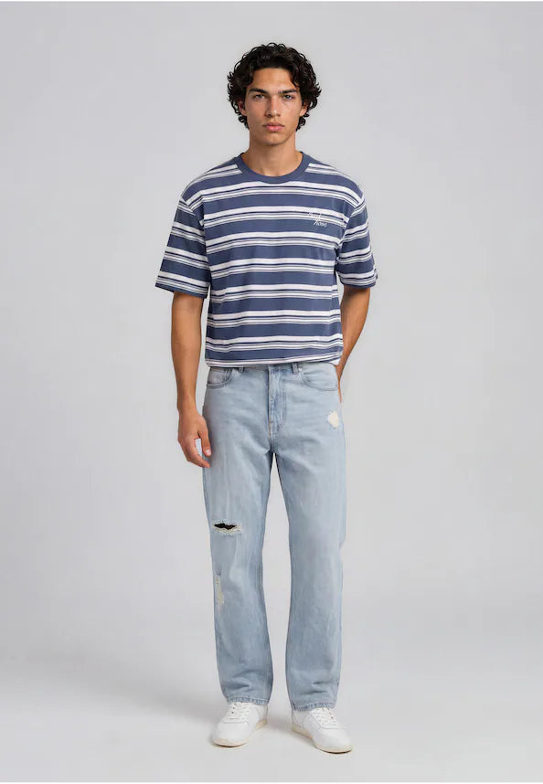 KARL KANI OG DISTRESSED STRAIGHT LEG JEANS