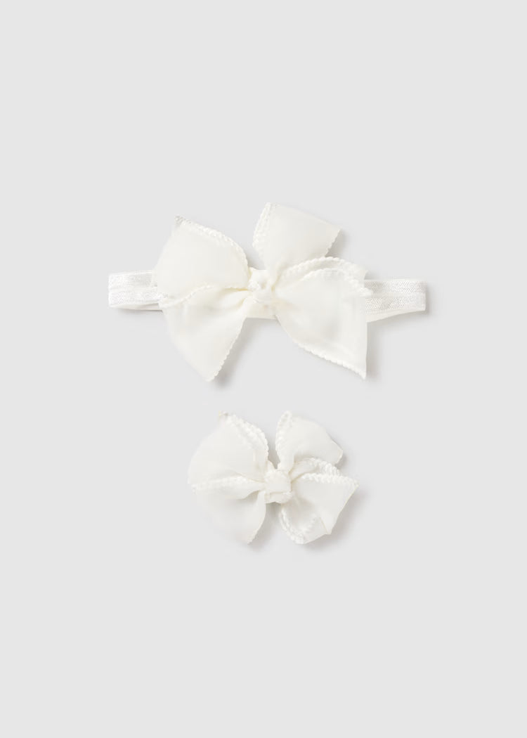 MAYORAL ELASTIC HEADBAND WITH BOW CLIP