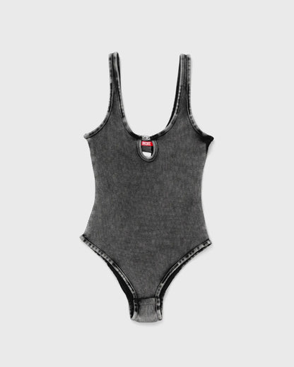 DIESEL WOMAN BODYSUIT IN MARBLE-WASHED STRETCH COTTON