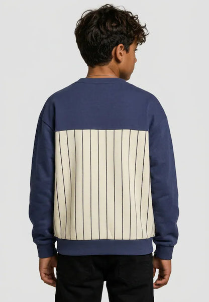 KARL KANI KIDS VARSITY PINSTRIPE SWEATSHIRT