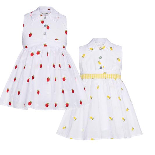 TC SUMMER FRUIT EMBROIDERED SHURT DRESS