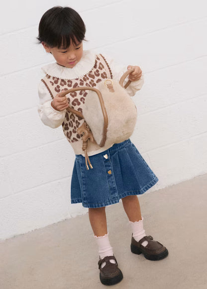 MAYORAL PLEATED DENIM  SKIRT