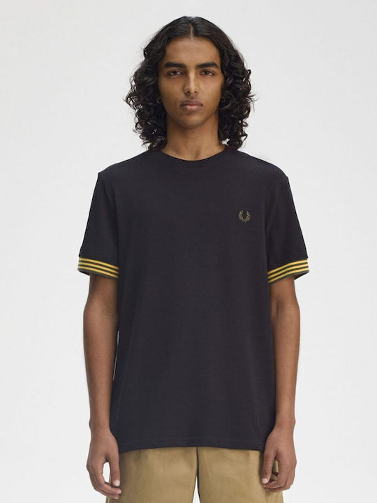 FRED PERRY STRIPED CUFF T SHIRT