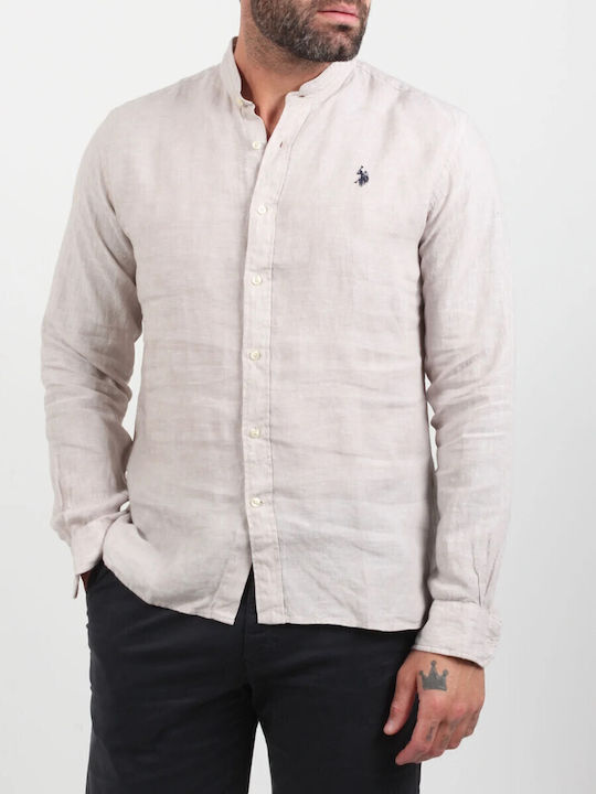 U.S POLO ASSN ADAM ROUND COLLAR LINEN SHIRT