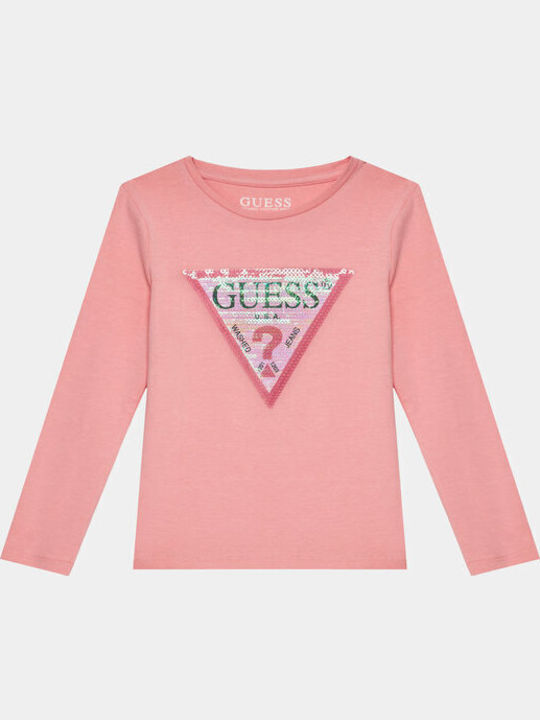 GUESS GIRL LS SEQUIN T SHIRT