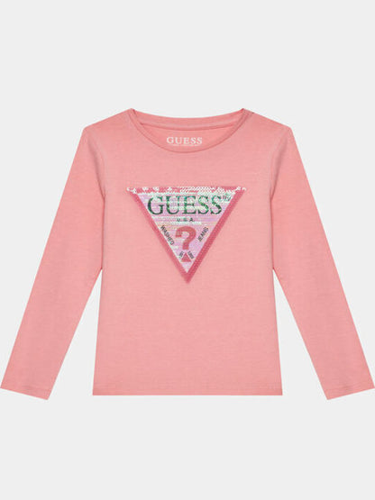 GUESS GIRL LS SEQUIN T SHIRT