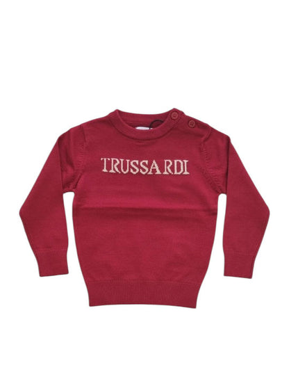 TRUSSARDI KIDS EMBROIDERED EMBOLDENED SWEATER
