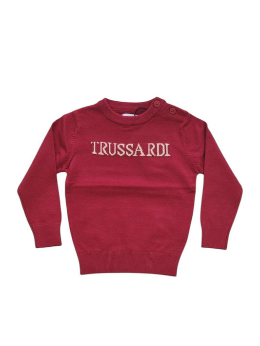 TRUSSARDI KIDS EMBROIDERED EMBOLDENED SWEATER