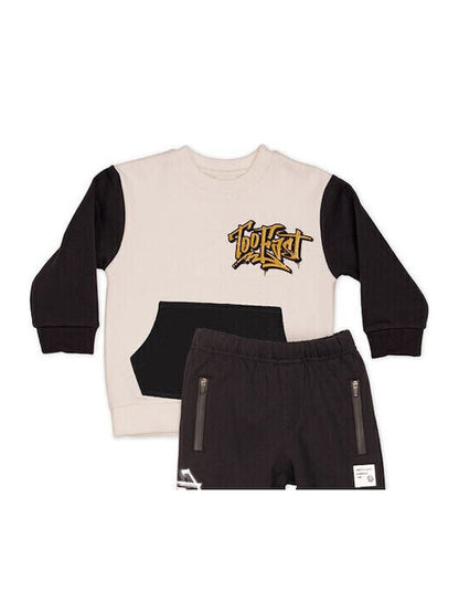 NEW COLLEGE TOO FAST KIDS HOODED TRACKSUIT