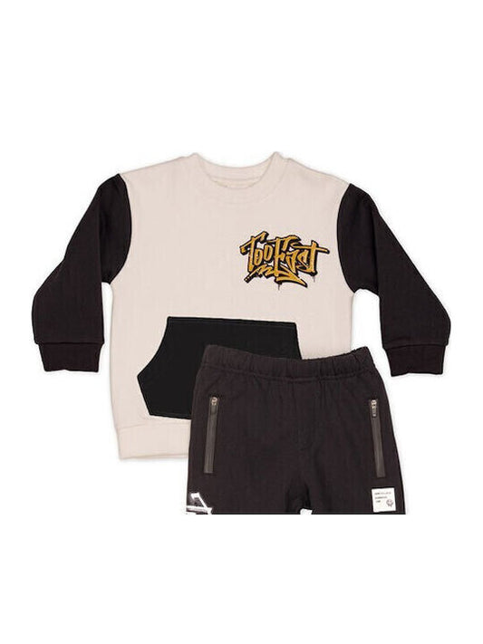 NEW COLLEGE TOO FAST KIDS HOODED TRACKSUIT