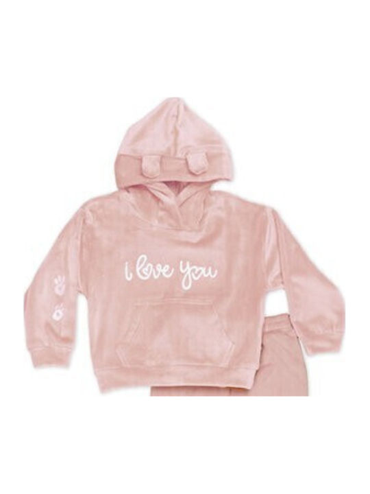 NEW COLLEGE KIDS VELVET HOODED TRACKSUIT