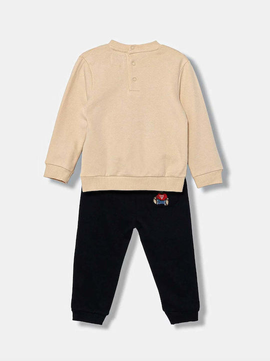 GUESS LS ACTIVE FOOTER & PANTS UNISEX SET