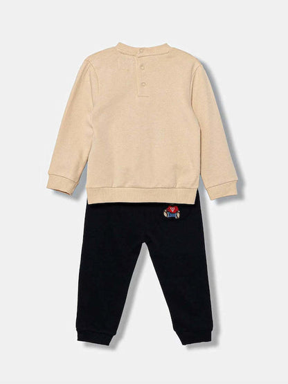 GUESS LS ACTIVE FOOTER & PANTS UNISEX SET