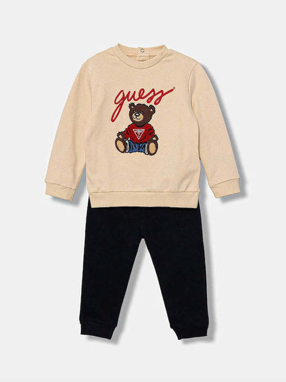 GUESS LS ACTIVE FOOTER & PANTS UNISEX SET