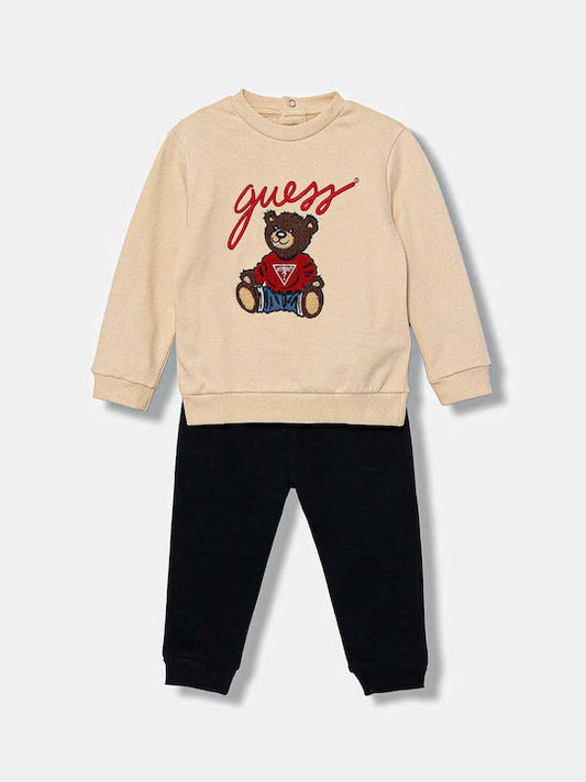 GUESS LS ACTIVE FOOTER & PANTS UNISEX SET